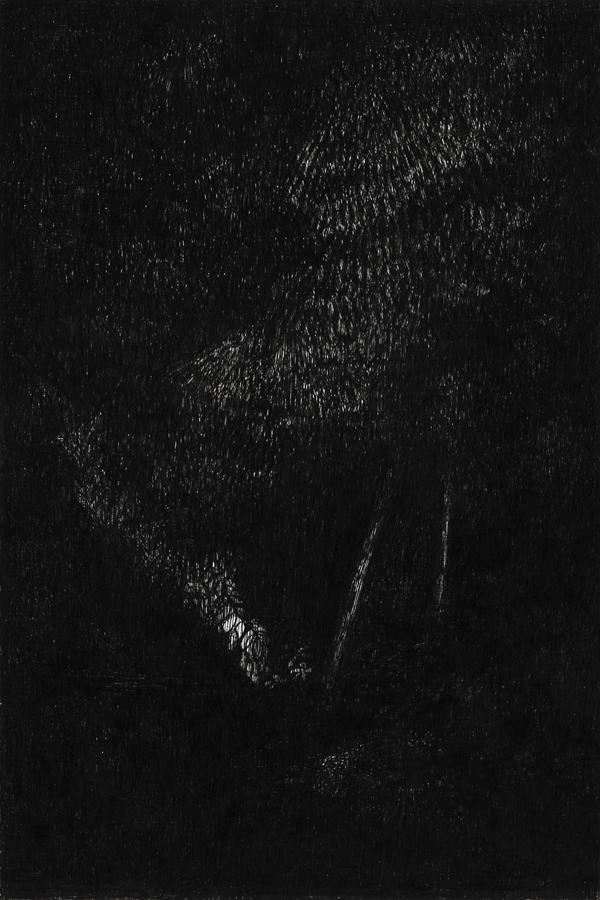 Rozemarijn Westerink - Cascade, pen and ink on paper, 24 x 16 cm, 2019